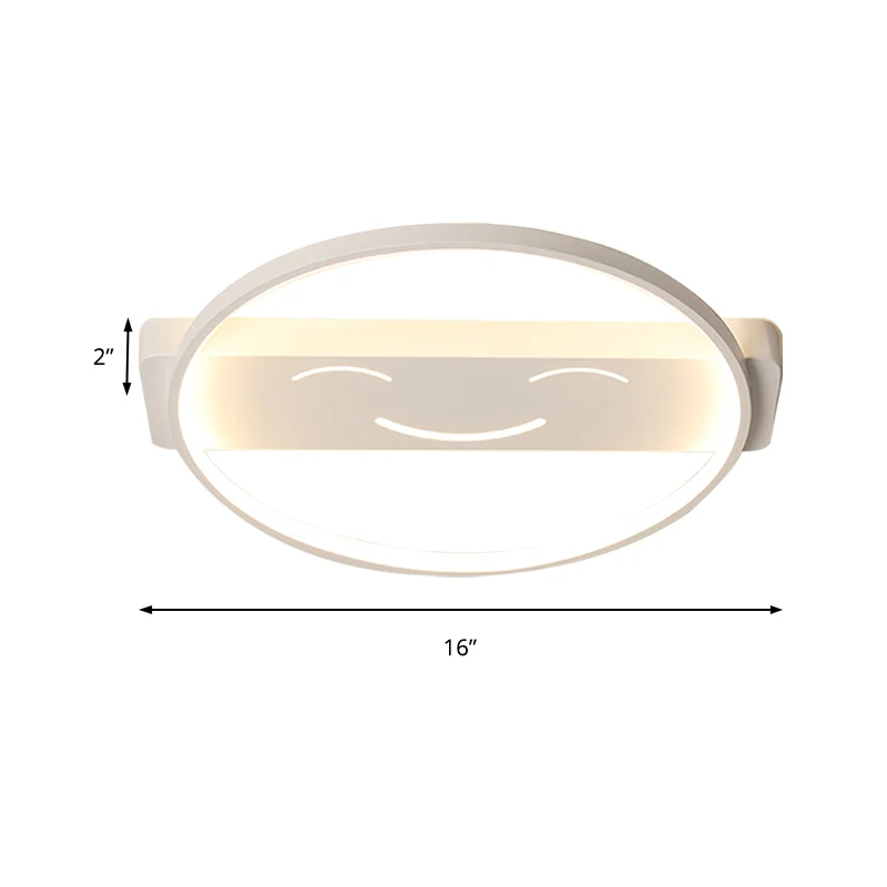 Industrieel Retro Acryl glimlachend gezicht plafondlamp eigentijds inbouwlicht wit voor eetkamer