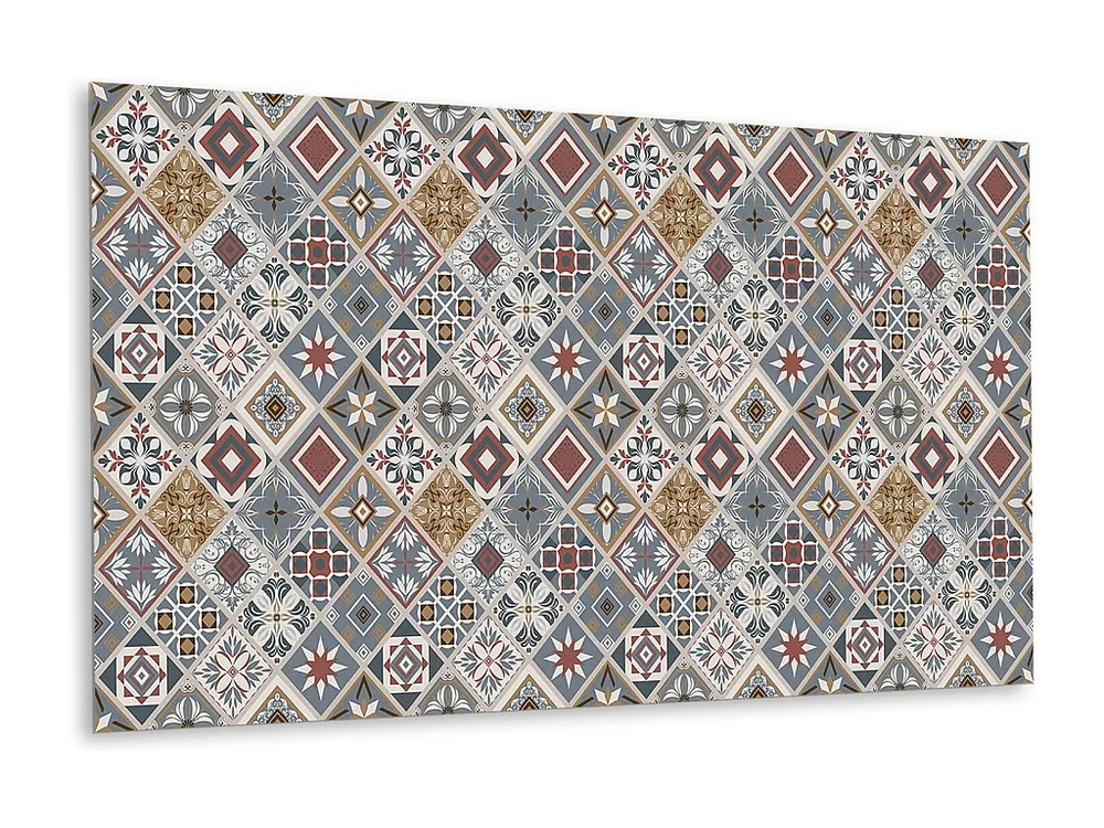 Afwasbare Vinyl wandpanelen, Zelfklevende vinylplanken - 100x50 cm - Turks patchwork