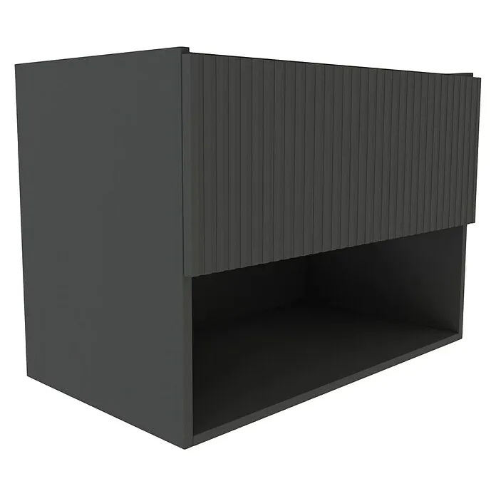 Best Design Wastafelonderkast Rigatti-78-Black-Greeploos - b x d x h: 77,8 x 44,2 x 55 cm, Zwart, Structuur