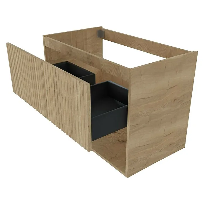 Best Design Wastafelonderkast Rigatti-78-Halifax-Greeploos - b x d x h: 77,8 x 44,2 x 55 cm, Halifax Ecru, Structuur