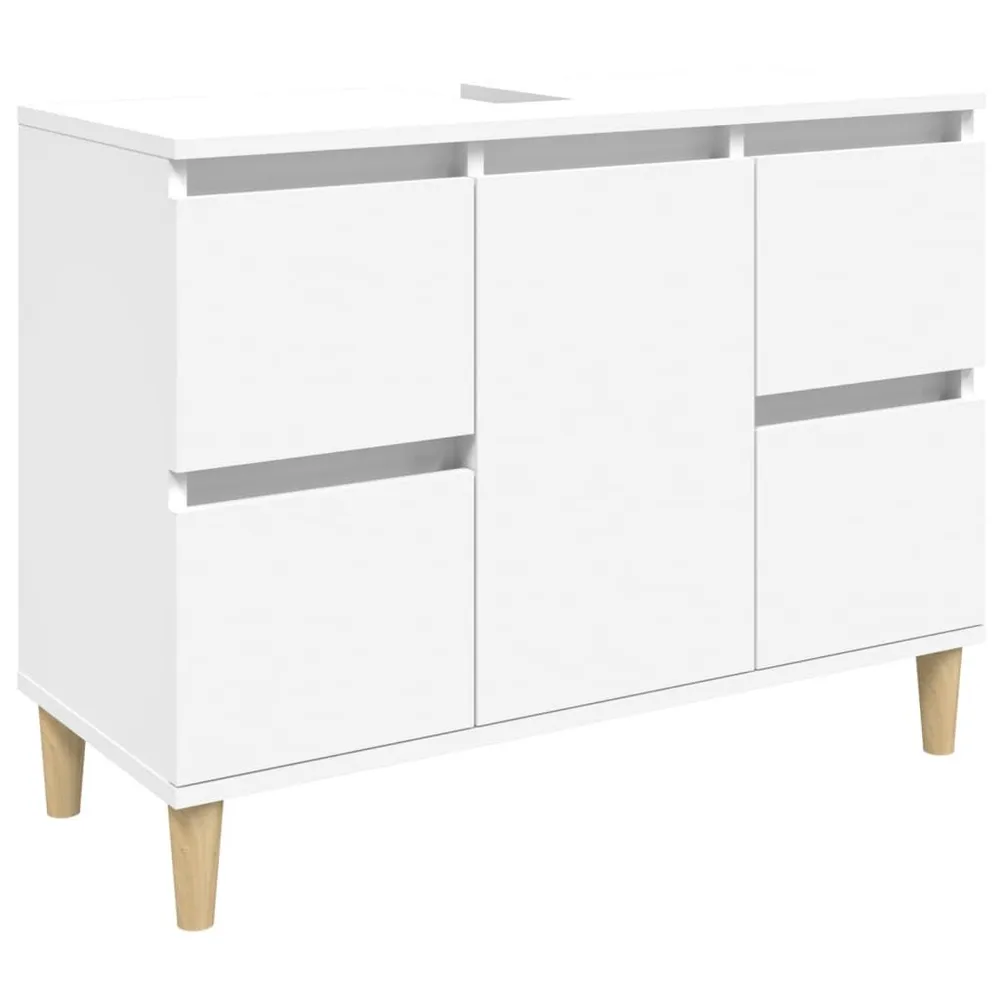 Wastafelkast 80x33x60 cm bewerkt hout grijs sonoma eikenkleurig