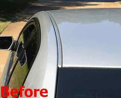 2008-2012 Chevy Malibu Black Koolstof Fiber Roof Top Trim Molding Kit