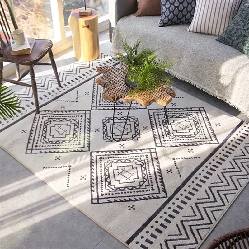 Chique Amriecana-tapijt Meerkleurig geometrisch tapijt Vlekbestendig Antislip-achterkant Wasbaar tapijt voor thuis