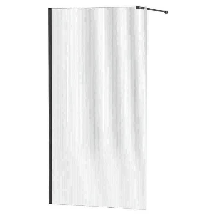 Industriële Allibert Douchewand - Zwart, b x h: 120 x 200 cm