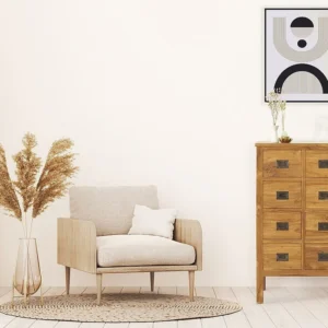 Ladekast 8 lades - Teak - Kleur: Houtlook - LUMIDI - Koop nu voordelig online