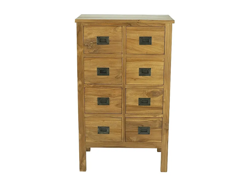 Ladekast 8 lades - Teak - Kleur: Houtlook - LUMIDI - Koop nu voordelig online