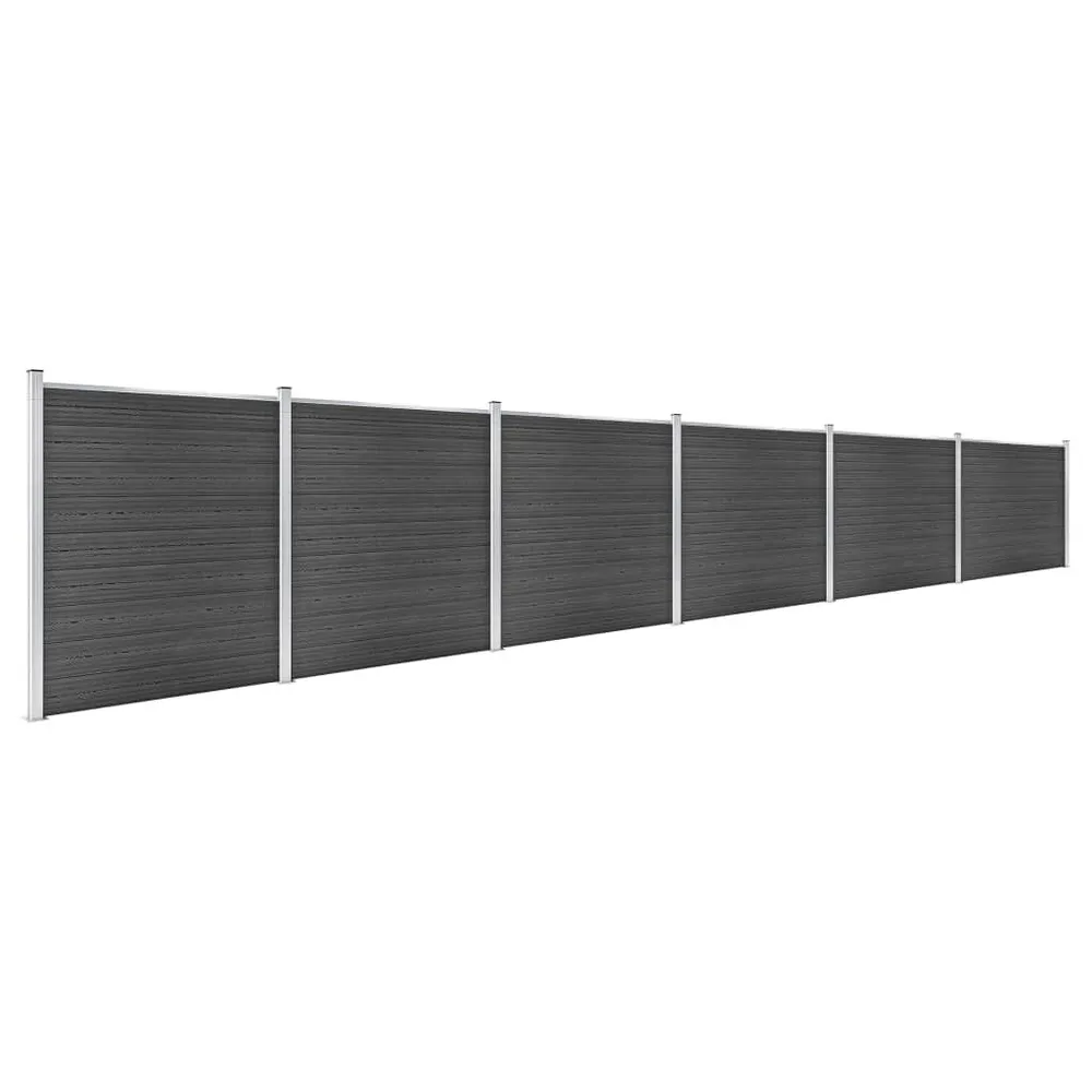 Schuttingpanelenset 1045x186 cm HKC zwart