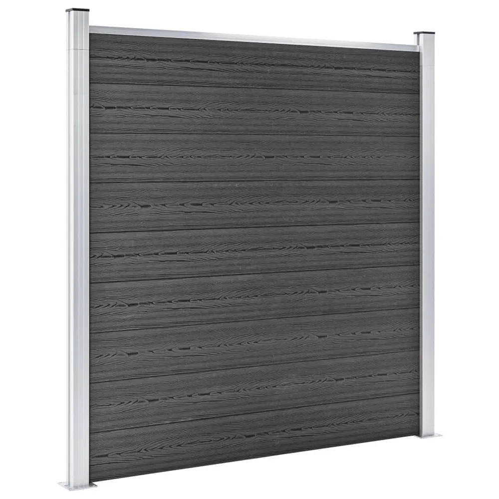 Schuttingpanelenset 1045x186 cm HKC zwart