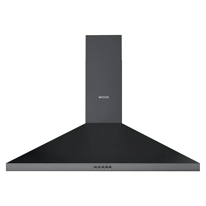 Wiggo Schouwafzuigkap WE-A930P-B - Breedte: 89,6 cm, Max. afzuigcapaciteit luchtafvoer: 695 m³/u, Zwart