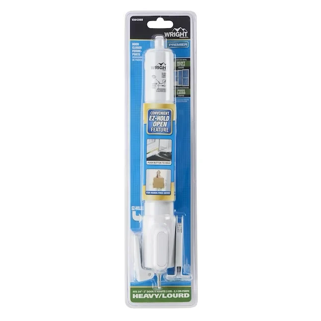 WRIGHT PRODUCTS 12.875- Ez Hold Adjustable Ivoor Aluminum Hold Open Screen/Storm Door Pnuematic Closer