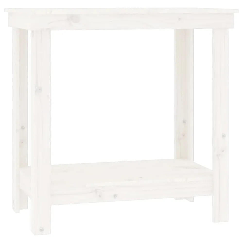 Werkbank 80x50x80 cm massief grenenhout wit Makkelijk te Manoeuvreren