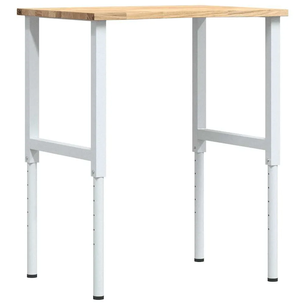 Werkbank 80x60x(71,5-98) cm massief eikenhout Groen Polyethyleen
