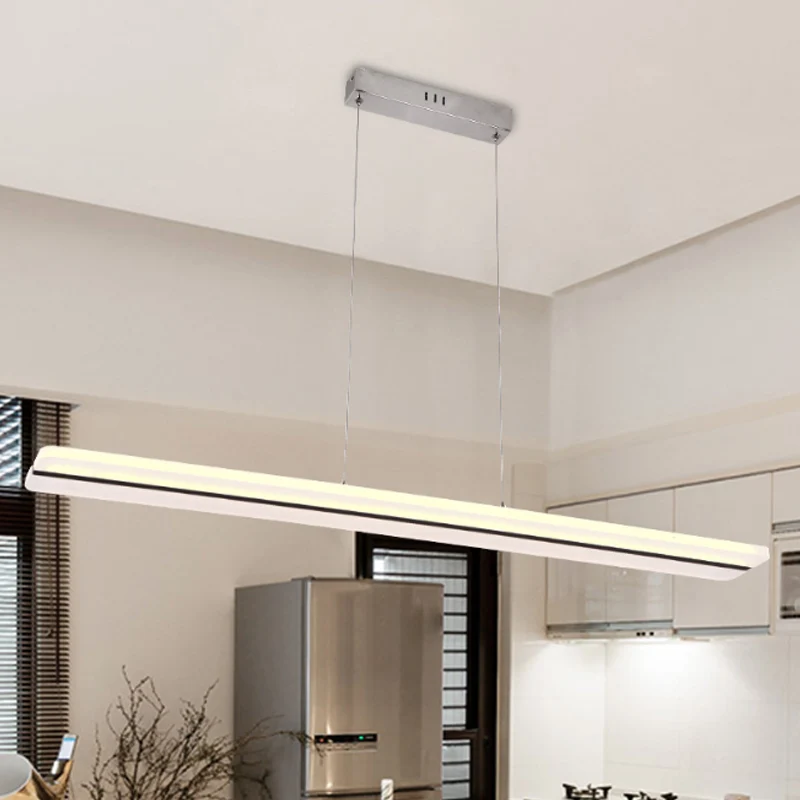 39"/47" Wide Ultra Thin Acrylic Drop Pendant Strak LED White Ceiling Lamp Warm/White Light White