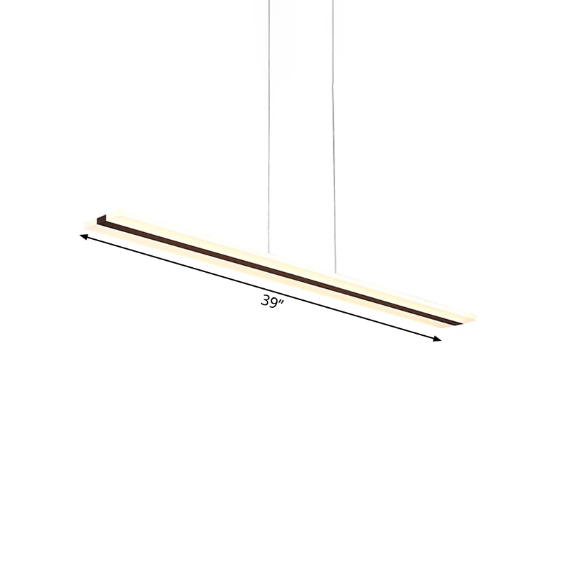 39"/47" Wide Ultra Thin Acrylic Drop Pendant Strak LED White Ceiling Lamp Warm/White Light White