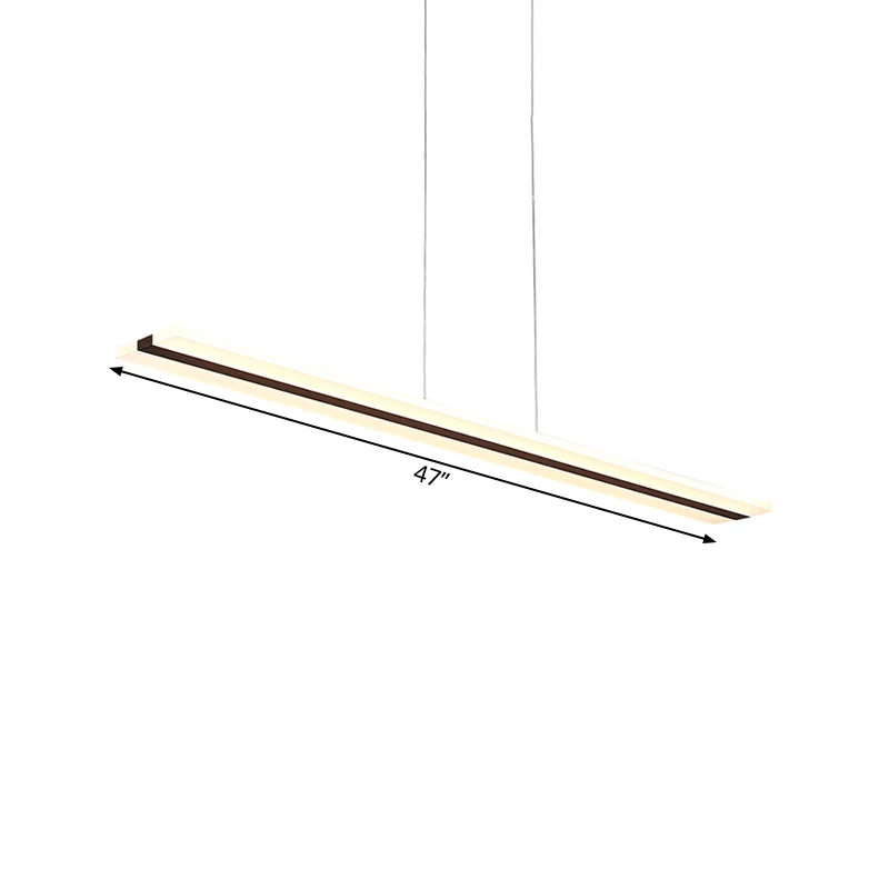 39"/47" Wide Ultra Thin Acrylic Drop Pendant Strak LED White Ceiling Lamp Warm/White Light White
