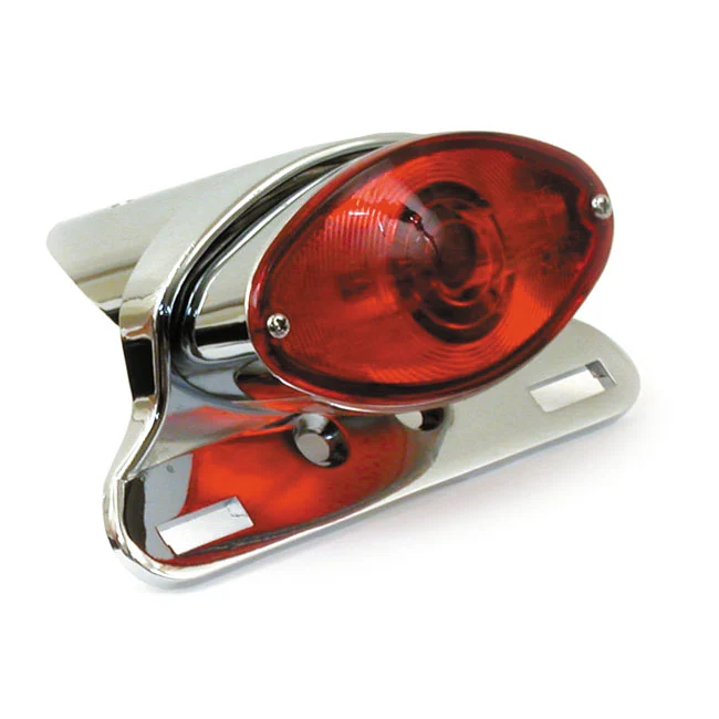 Chrome Cateye Tail Lamp Assembly ECE Approved Harley-Davidson