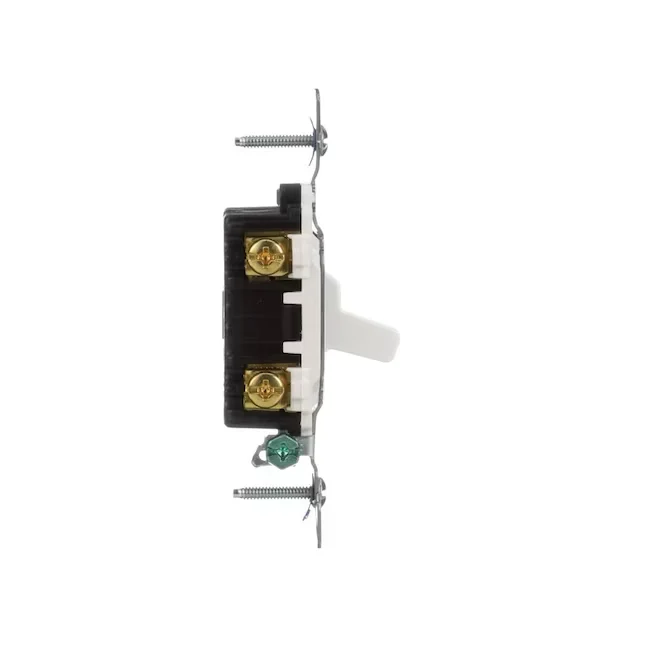 Eaton 20-Amp Tweevoudig Pole Toggle Light Switch, White