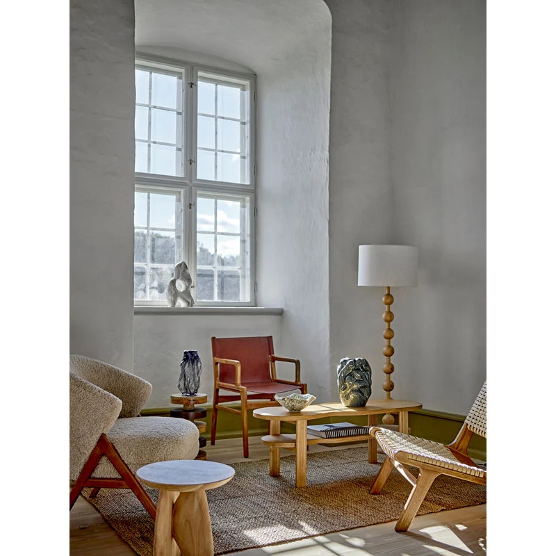 Oplaadbare LED Bloomingville Giacoma vloerlamp, naturel