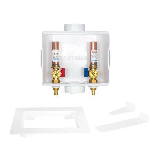 Eastman Center Drain Washing Machine Outlet Box Hammer Arrestors – 1/2 . Crimp PEX
