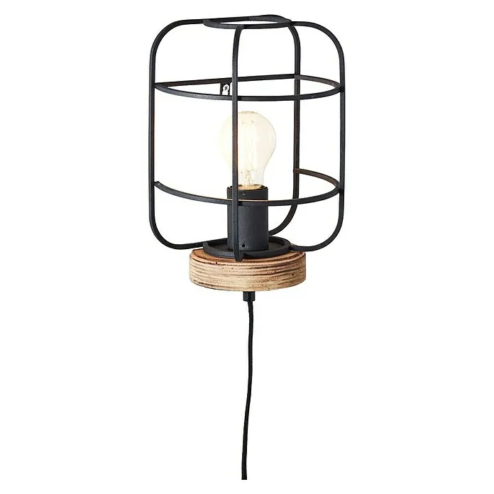 Brilliant Led-wandlamp Gwen - 52 W, b x d x h: 19 x 19,5 x 29 cm, Zwart