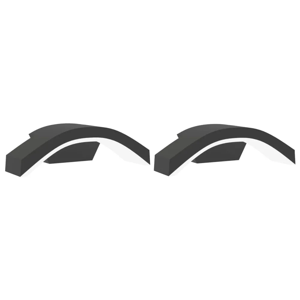 Buitenwandlampen 2 st LED gegoten aluminium zwart voor Minerale Gloed