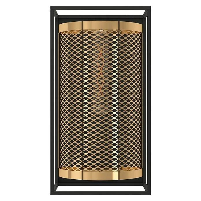 Eglo Wandlamp Nohales - 40 W, l x b x h: 14,5 x 17 x 32 cm, Zwart, geelkoper, E27 USB Oplaadbaar | 5 uur runtime